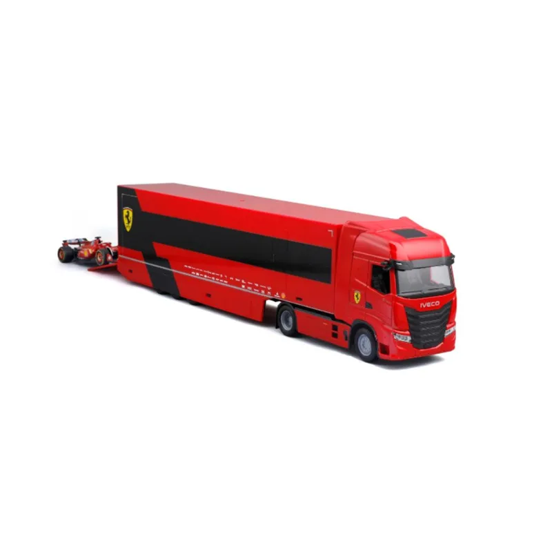 Veic Brinq Miniatura Ferrari Sf 24 Caminhao Iveco S Way 570 Escala 1 43 Licenciado Bburago