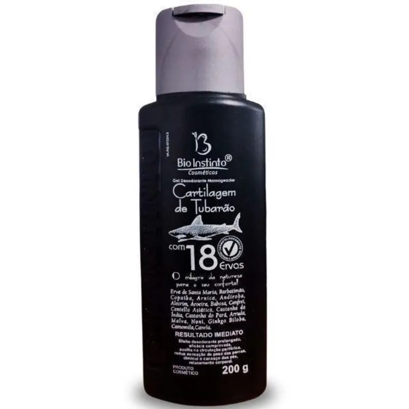 Gel Desodorante Massageado Cartilagem Tubarão Bio Instinto