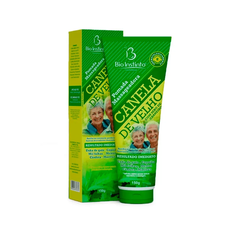 Pomada Massageadora Bio Instinto Canela de Velho com Sebo de Carneiro 150g