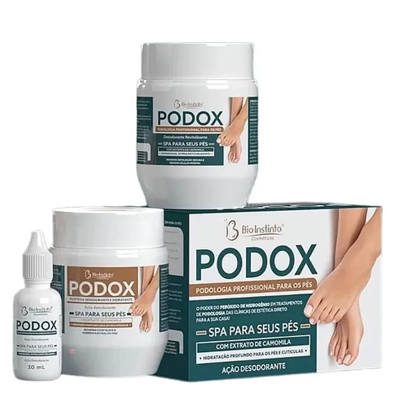 2x Podox Spa Para seus Pés Bio Instinto (Podologia Profissional Para os Pés) Com extrato de Camomila Ação Desodorante