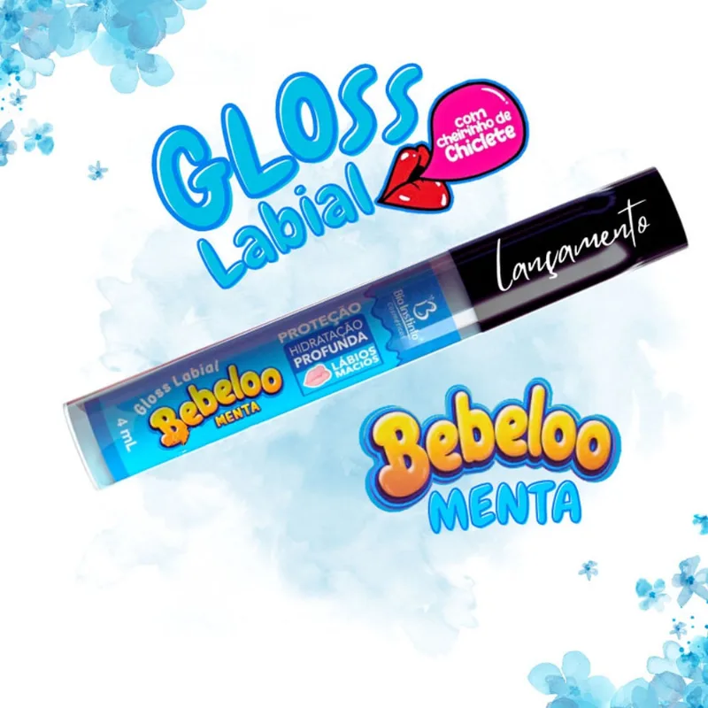 2x Gloss Labial Menta Bebeloo Bio Instinto - Lábios Hidratados e Brilhosos