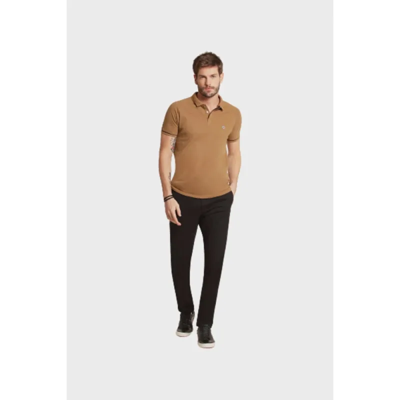 Calça Chino Acostamento Rock Com Elastano Preto - Não Disponível - Moda