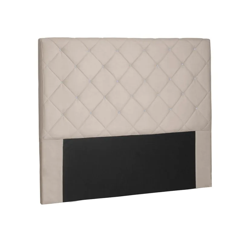 Cabeceira King Estofada Tânia Suede Bege - Não Disponível - Móveis
