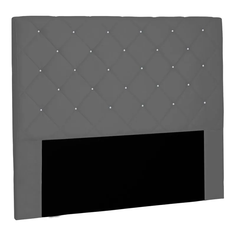 Cabeceira King Estofada Spezzia Decor Tania Suede Cinza Escuro - Não Disponível - Móveis