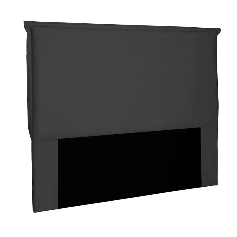 Cabeceira King Veneza Estofada MDF Suede Preta - Não Disponível