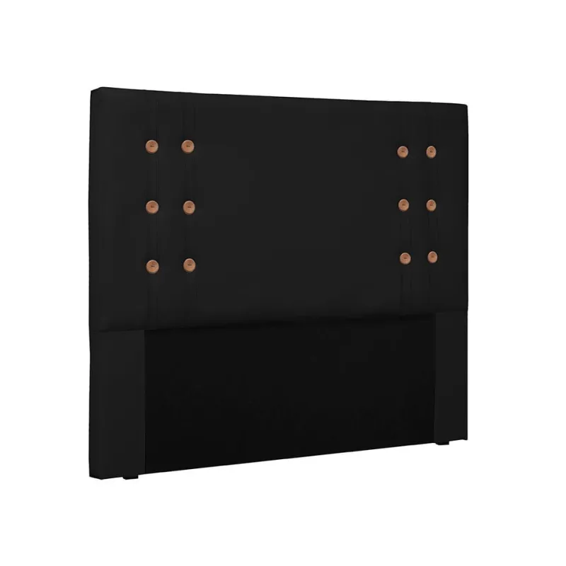 Cabeceira King Estofada Spezzia Decor Gênova Poliuretano Preta - Não Disponível