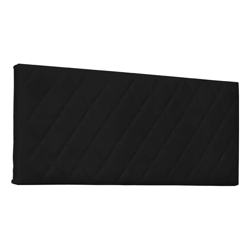 Cabeceira Painel King Esmeralda Estofada Poliuretano Preto - Não Disponível