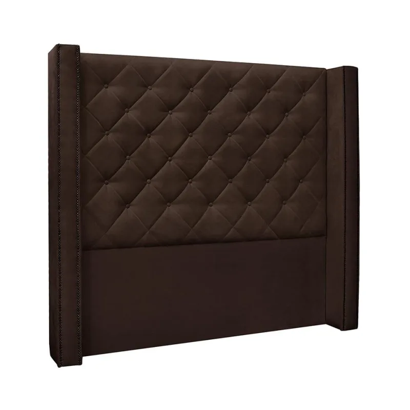 Cabeceira King Vicenza Estofada Suede Café - Não Disponível