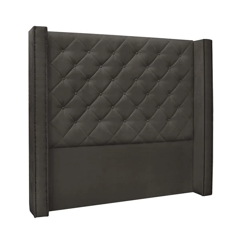 Cabeceira King Estofada Spezzia Decor Vicenza Suede Cinza - Não Disponível