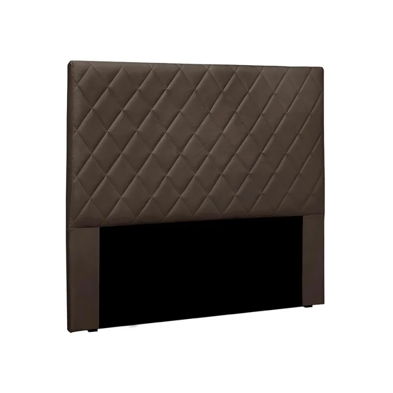 Cabeceira King Estofada Spezzia Decor Esmeralda Veludo Marrom - Não Disponível - Móveis