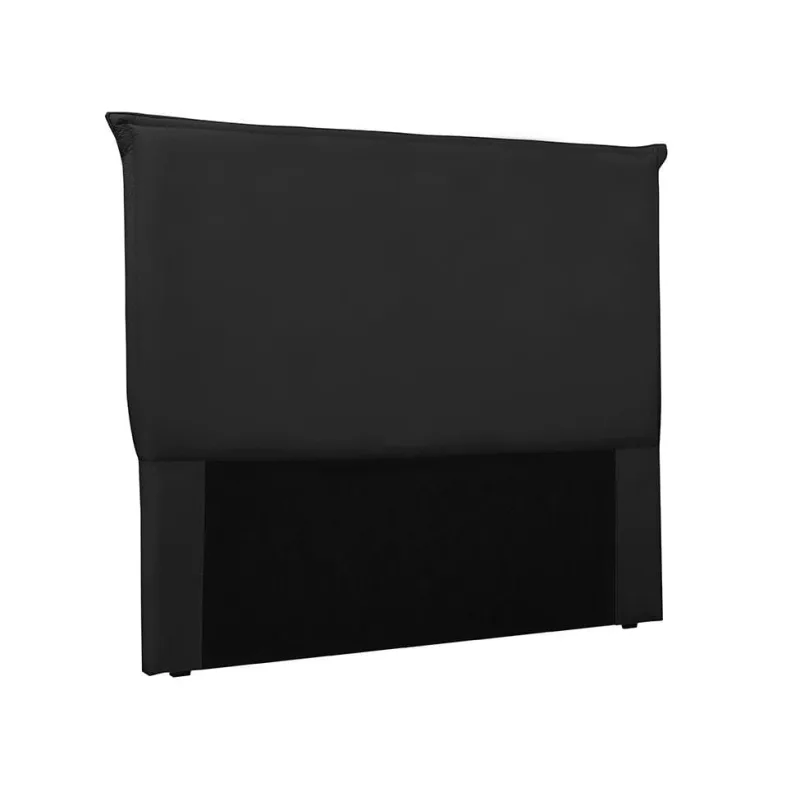 Cabeceira King Veneza Estofada Veludo Preto MDF/MDP - Não Disponível - Móveis