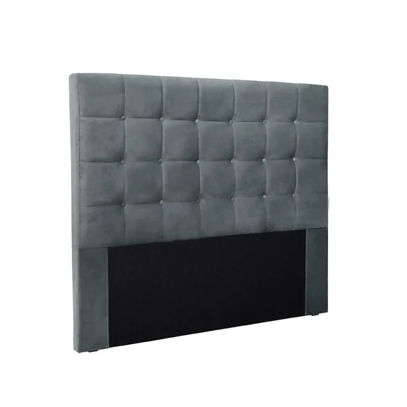 Cabeceira King Estofada Verona Veludo Cinza - Não Disponível