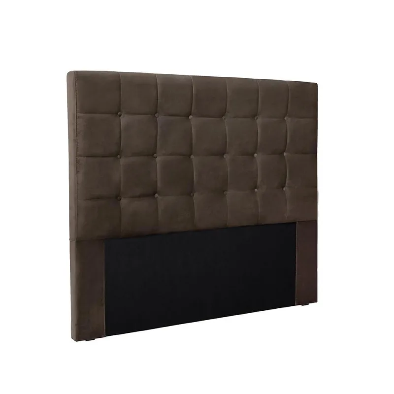 Cabeceira King Verona Estofada Veludo Marrom - Não Disponível - Móveis