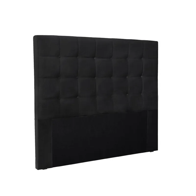 Cabeceira King Estofada Pallazio Verona Veludo Preto - Não Disponível - Móveis