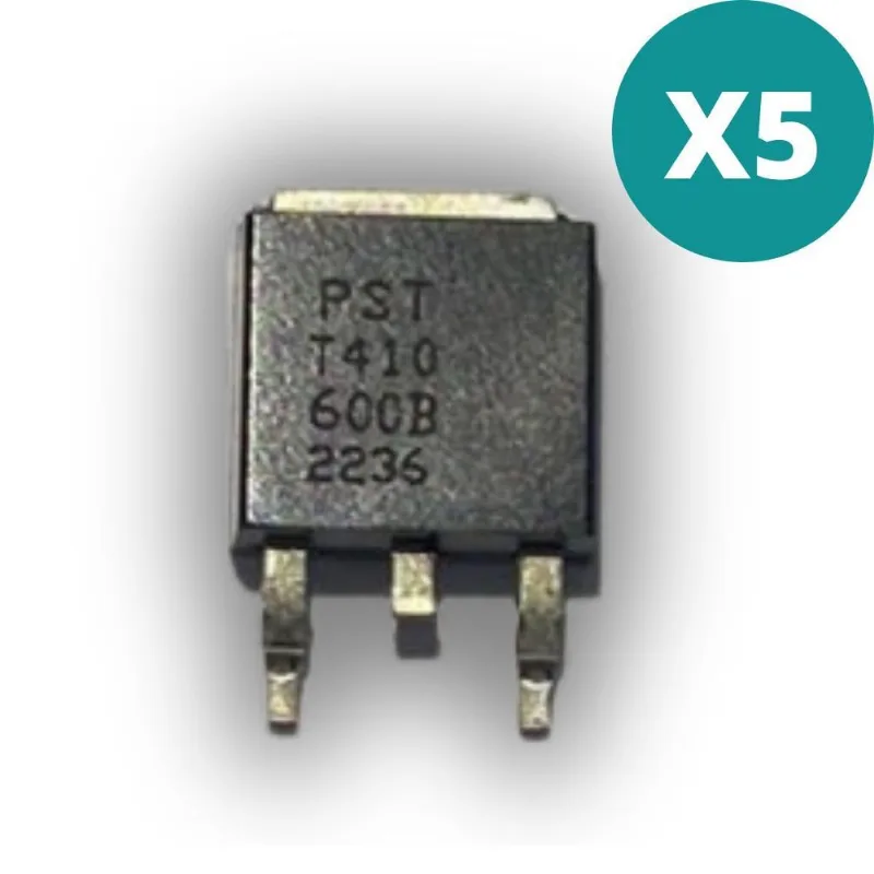 Kit 5 Transistor Triac T410-600 T410-600b 600v 4a Smd