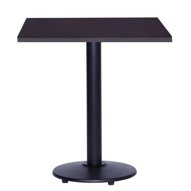 Mesa Zeta 77,50 Cm (Altura) Com Tampo Em Mdp Quadrado 60 Cm Preto
