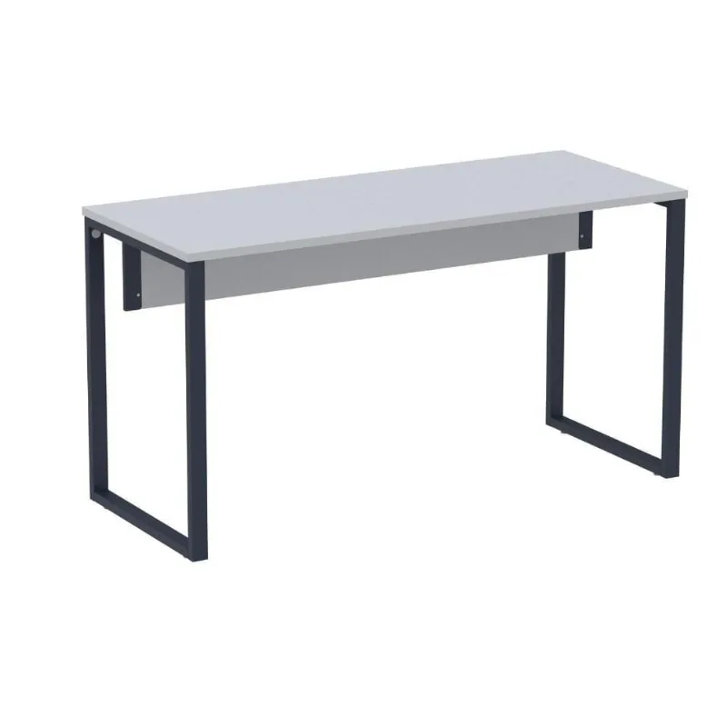 Mesa Escritório P25 Tub Pandin 120 Cm (larg) Tampo Mdp Cinza Pé Aço Tubular Azul Del Rey