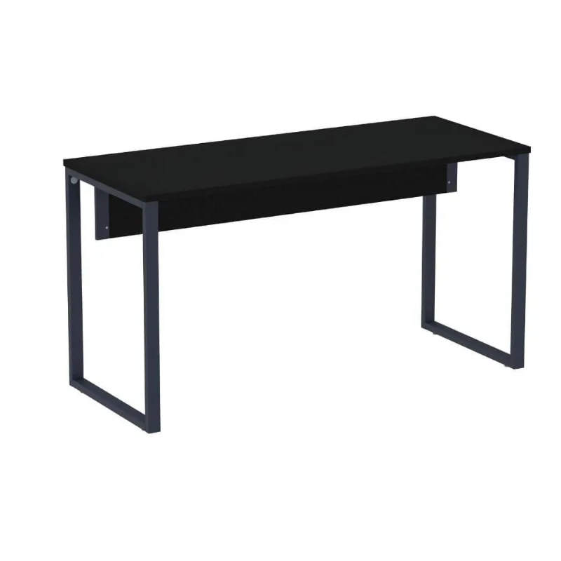 Mesa Escritório P25 Tub Pandin 120 Cm (larg) Tampo Mdp Preto Pé Aço Tubular Azul Del Rey