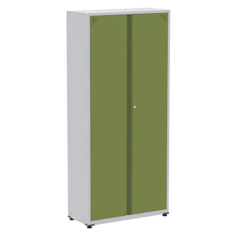Armário Alto 2 Portas Pandin 90 Cm (largura) Inmetro Estrutura Aço Cinza E Portas Verdes C- Chave