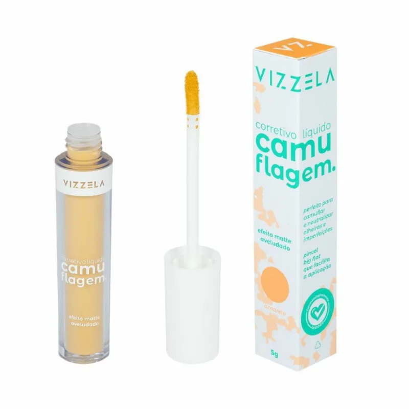 Corretivo Líquido Vizzela Camuflagem Amarelo 5g - Vizzela
