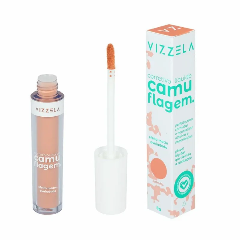 Corretivo Líquido Vizzela Camuflagem Salmão 5g - Vizzela