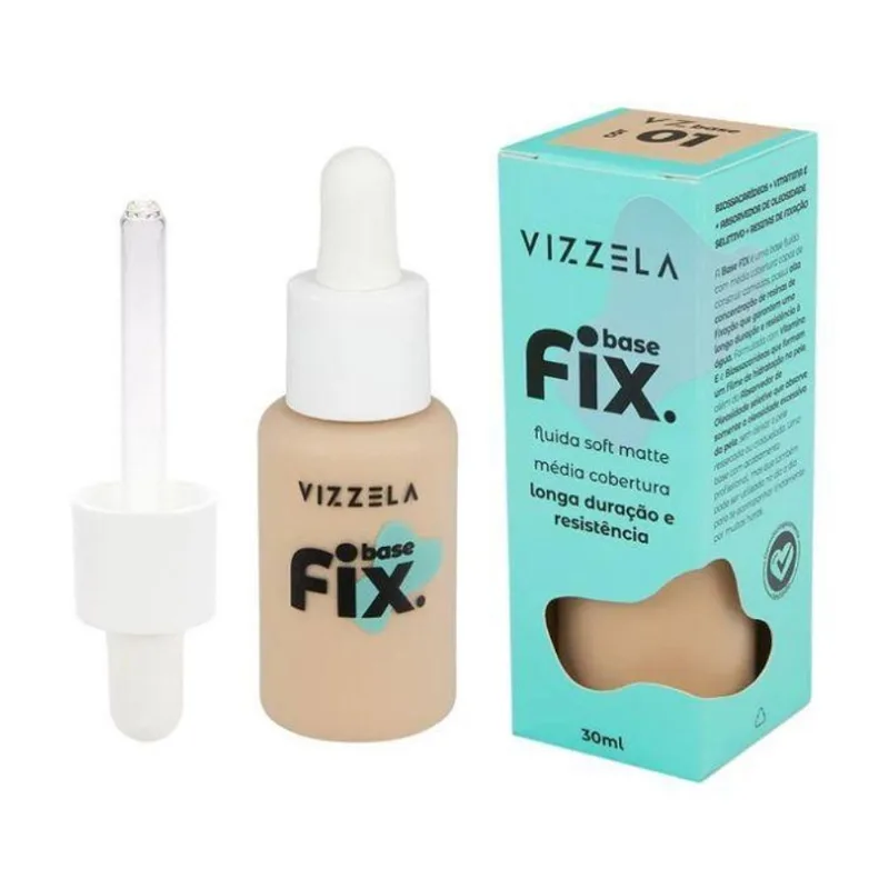 Base Fix Vizzela 30Ml - Cor 01 - Vizzela