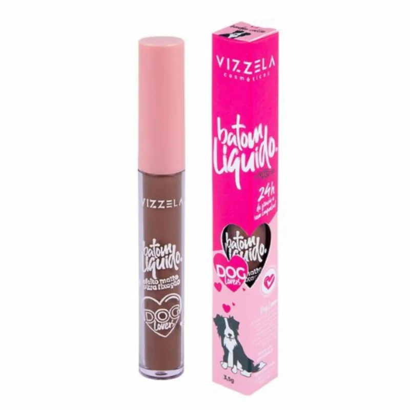 Batom Líquido Vizzela Dog Lovers Cor 19 Border Collie 3,5g - Vizzela