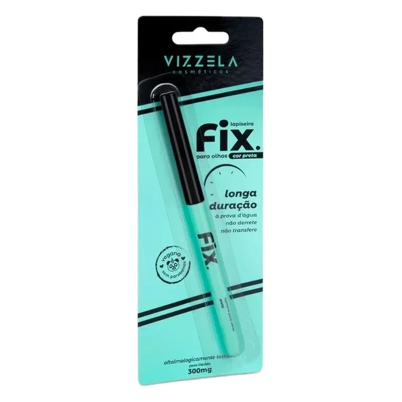 Lapiseira Para Olhos Fix Vizzela Cor Preta 300mg - Vizzela