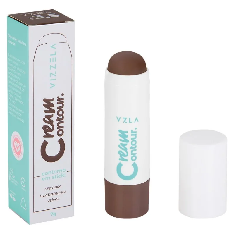 Cream Contour Contorno em Stick Vizzela Cor 3,5 7g - Vizzela