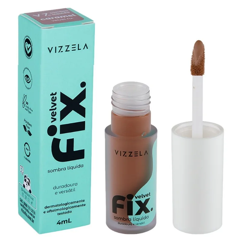 Sombra Líquida Vizzela Velvet Caramel 4ml - Vizzela