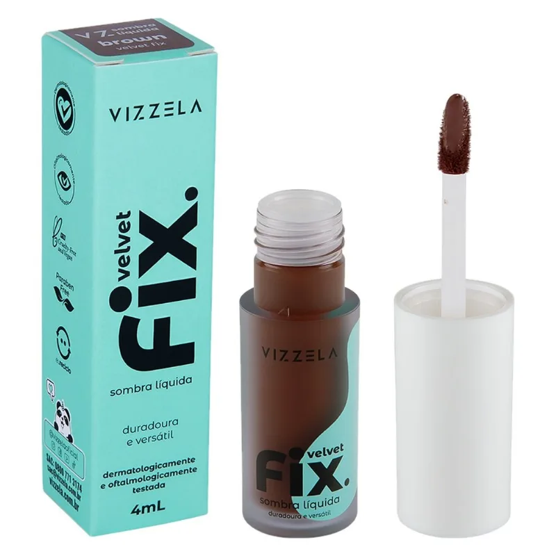 Sombra Líquida Vizzela Velvet Brown 4ml - Vizzela