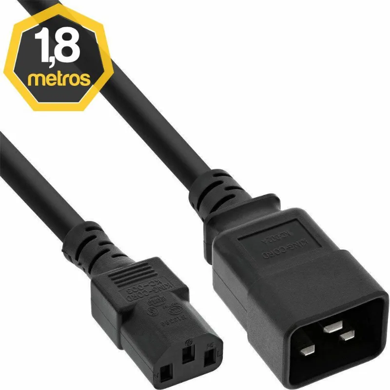 Cabo De Força Iec C13 Para Iec C20 20a 1,80 Metros