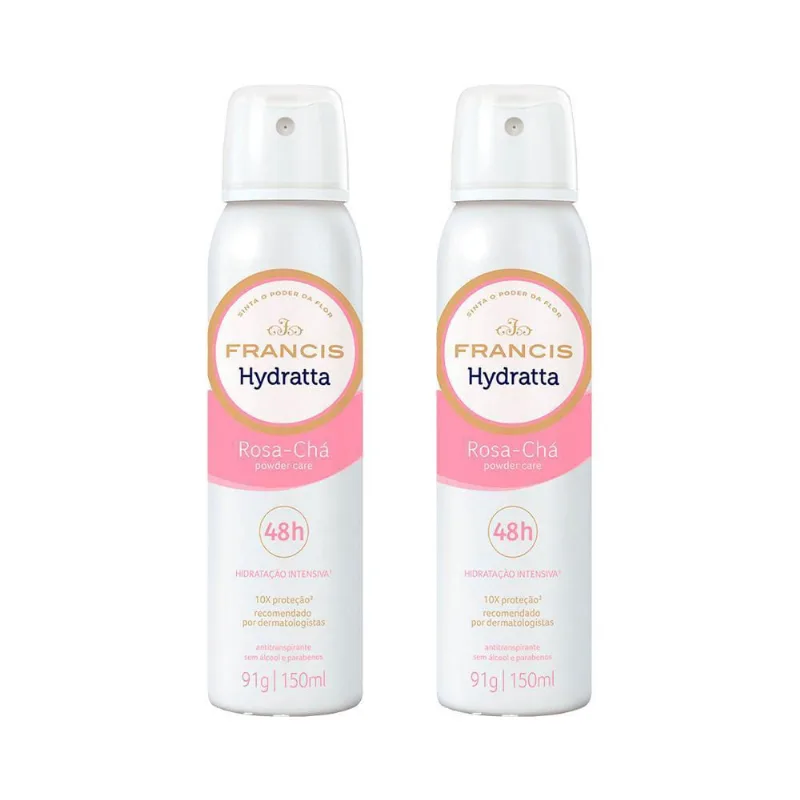 Kit 2 Desodorante Aerosol Francis Proteção Feminino 165Ml