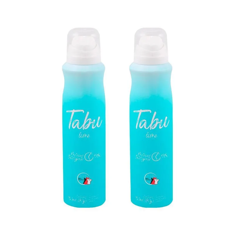 Kit Com 2 Desodorante Aerosol Tabu Livre Feminino 48H 150Ml