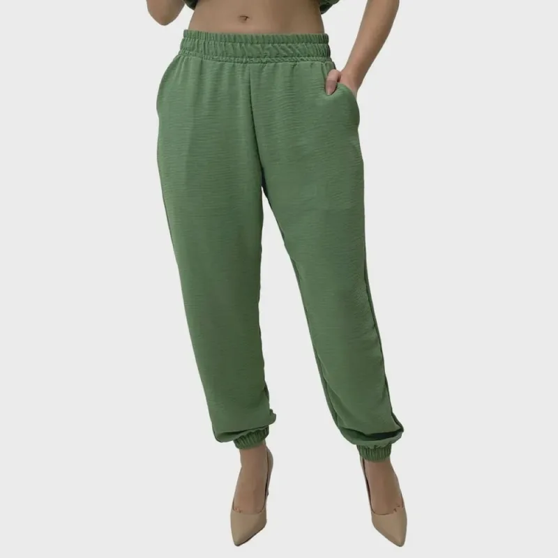 Calça Jogging em Tecido Bolsos - Não Disponível - Moda