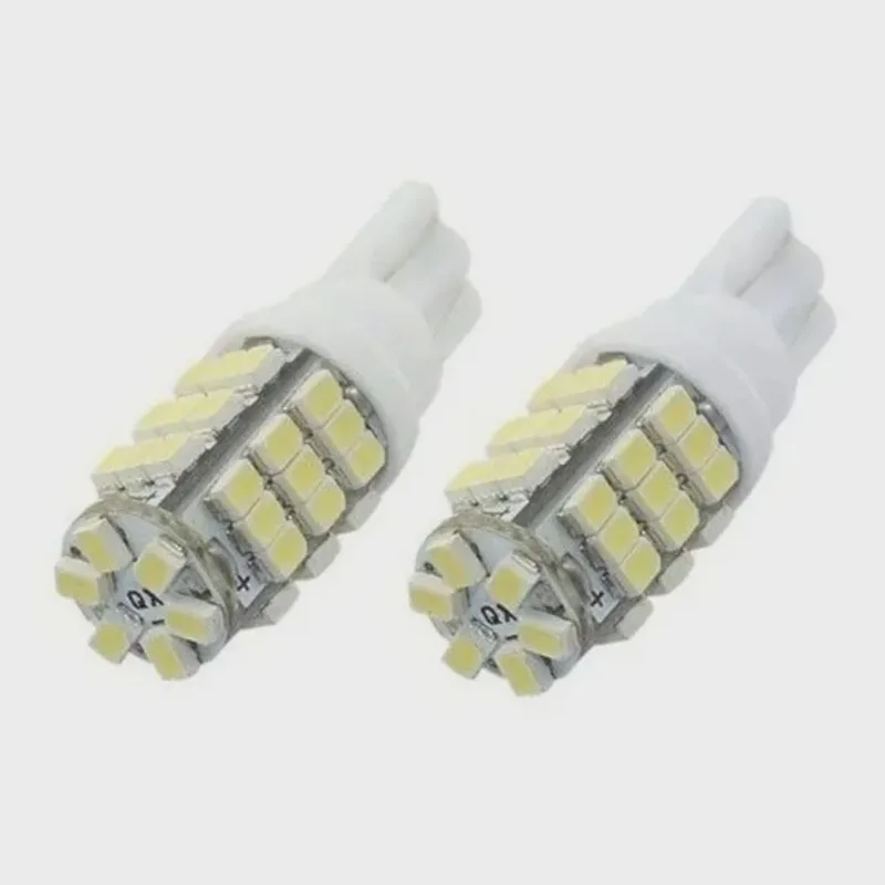 Par Lâmpada Pingo Esmagada Grande c/ 42 Led smd 24V Branco Cor: Branco; Voltagem:24 volts