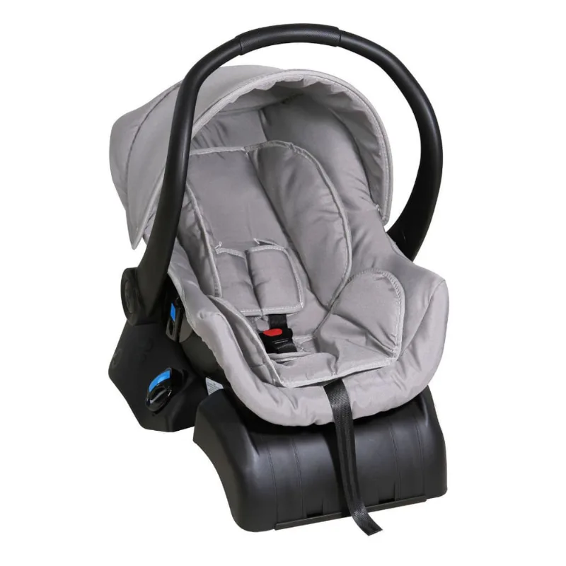 Conjunto Bebê Conforto Preto Cinza com Base - Galzerano
