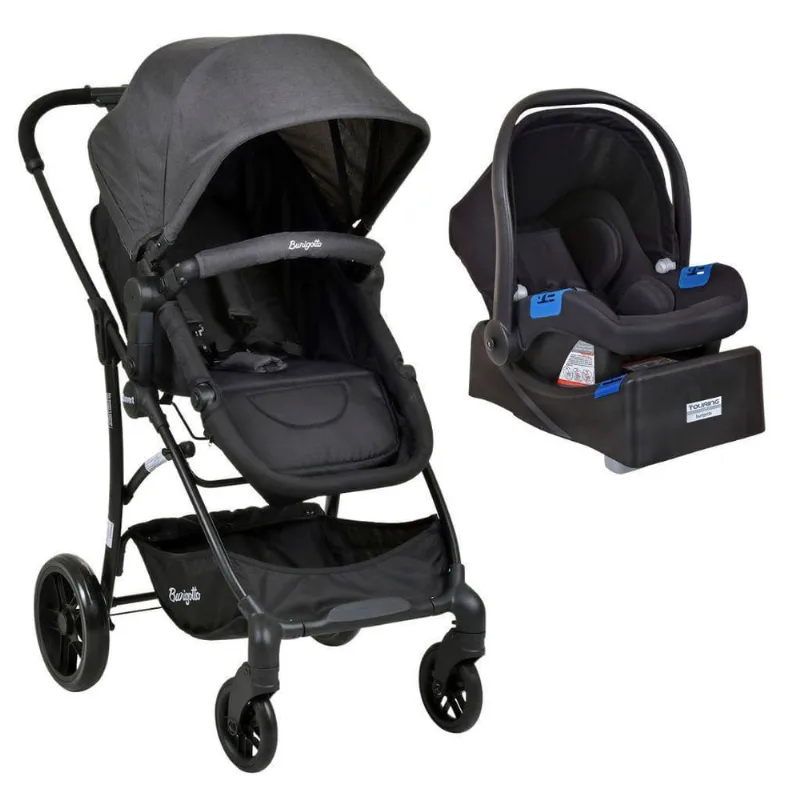 Kit Carrinho Convert, Bebê Conforto E Base Touring Burigotto