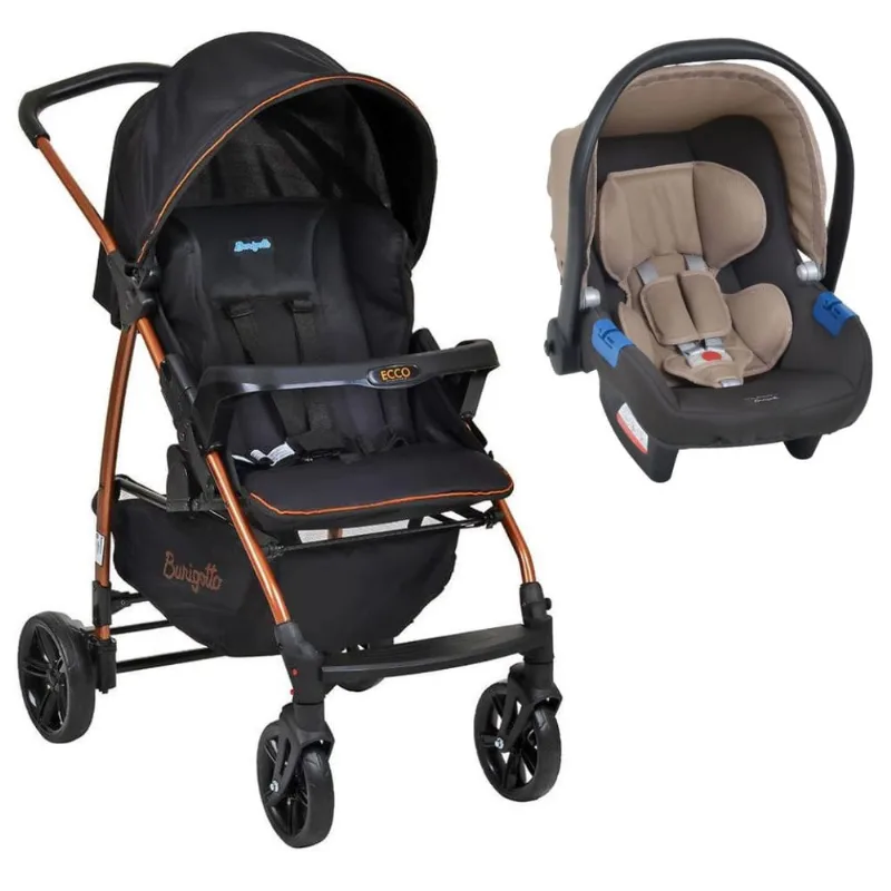 Conjunto Carro Ecco Preto Cobre com Touring X cz Bege