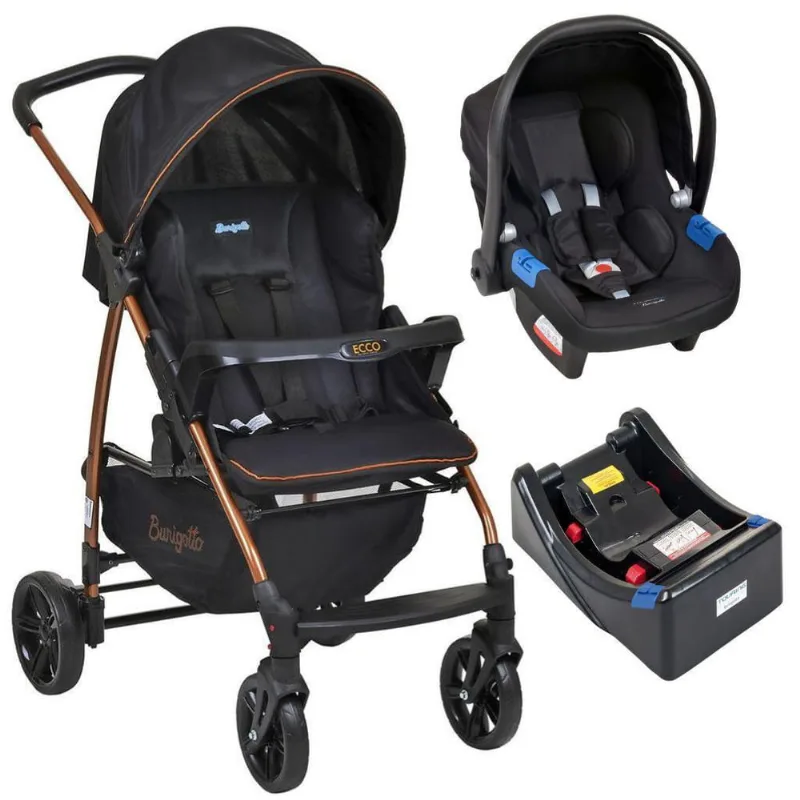 Carrinho Ecco Preto Cobre Com Touring X Preto E Base