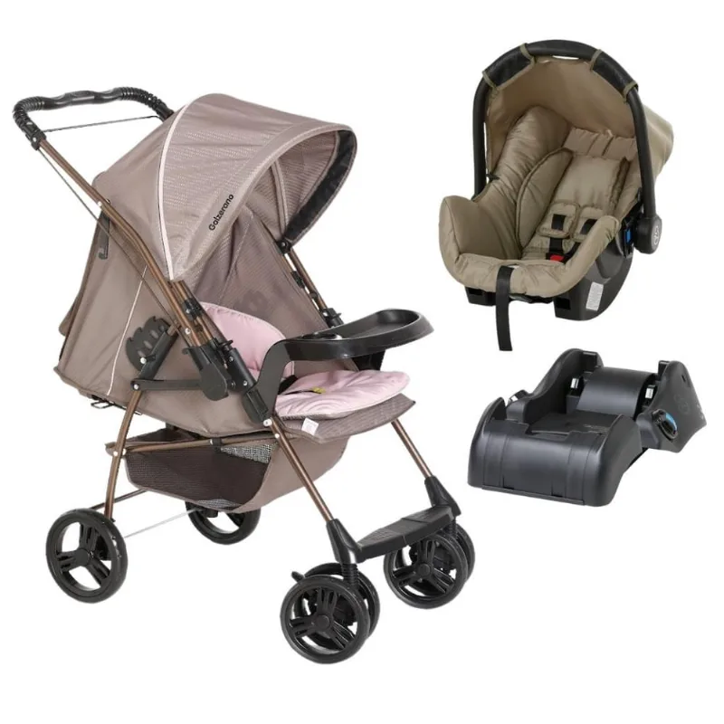 Travel System Milano Cappuccino com Base - Galzerano