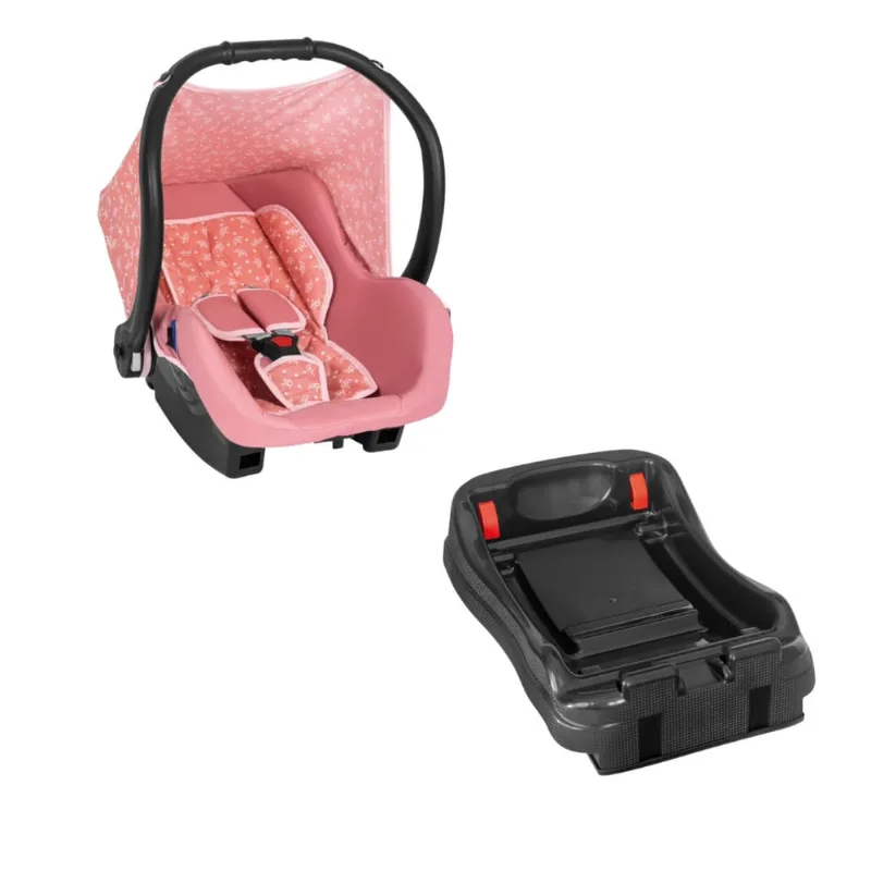 Bebê Conforto Solare Rosa com Base - Tutti Baby