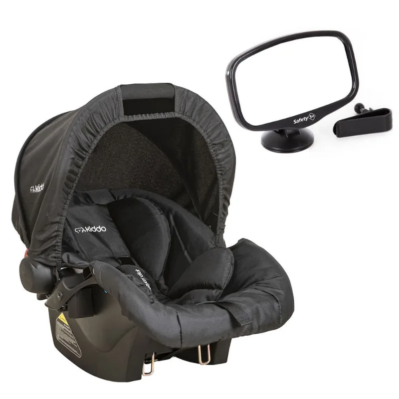 Kit Bebê Conforto Cozycot Click com Espelho 2 em 1 Preto