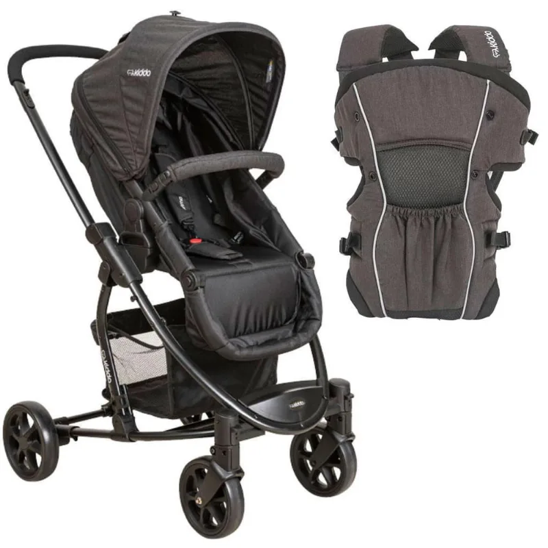 Carrinho de Bebê Prima e Canguru Muuv Preto - Kiddo
