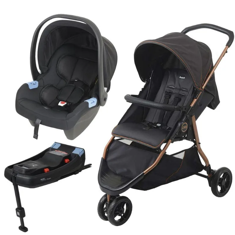 Carrinho De Bebê Cr3 E Bebê Conforto Base Isofix - Burigotto