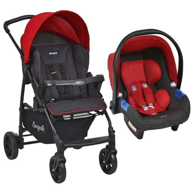 Carrinho de Bebê Burigotto Ecco e Bebê Conforto Touring X