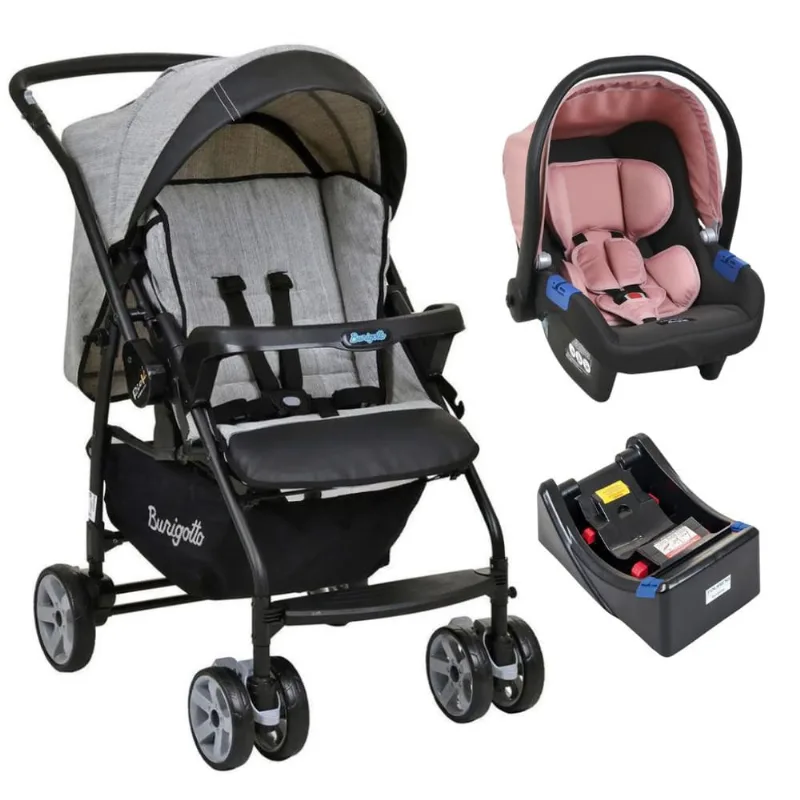 Carrinho De Bebê Passeio Rio K Bebê Conforto e Base