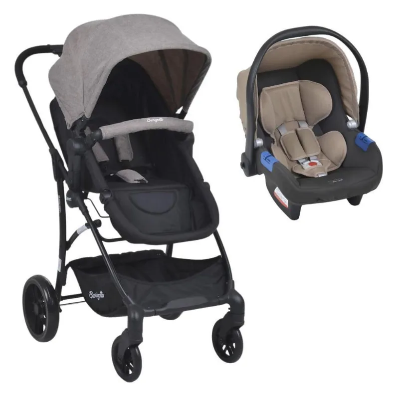 Carrinho De Bebê Convert Capuccino E Bebê Conforto