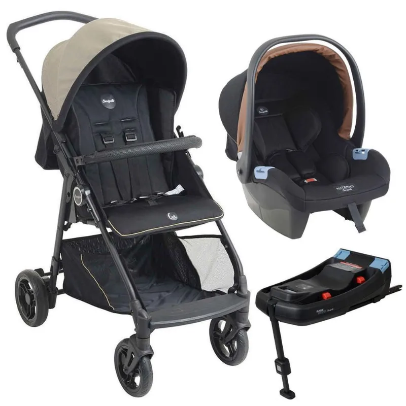 Carrinho De Bebê Lui Sand Com Bebê Conforto E Base Isofix