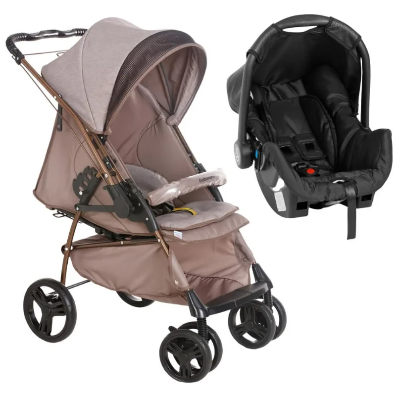 Carrinho de Bebê Maranello ii Chocolate e Bebê Conforto